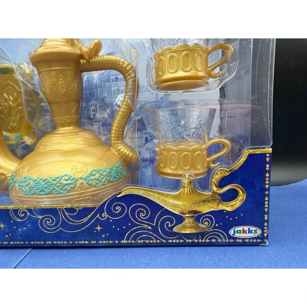 New Disney Aladdin Agrabah 9 Pc Tea Set Jakks Teapot Cups Saucers Collectible